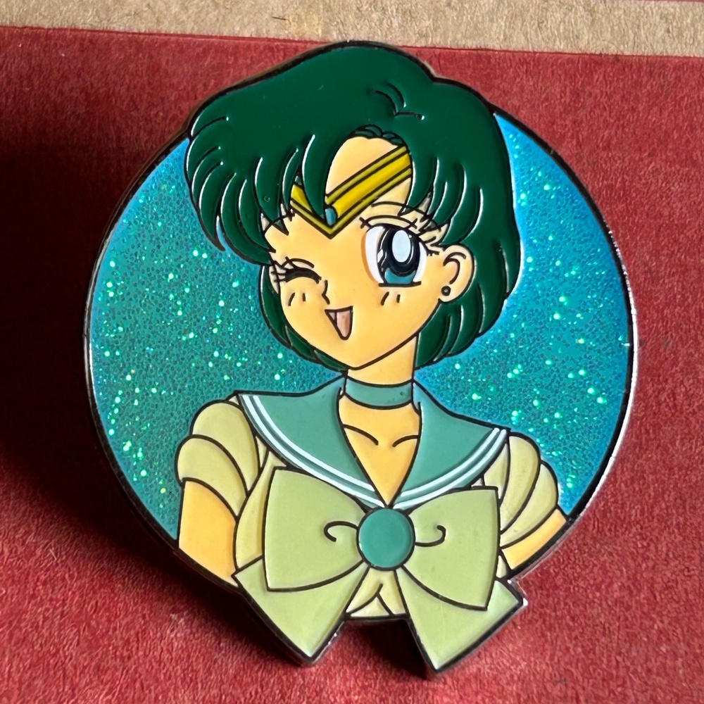 Sailor Guardian Sailor Mercury Glitter Enamel Pin